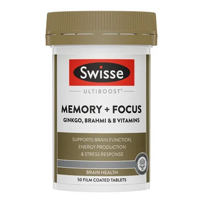 Swisse Ultiboost Memory + Focus 50 Tablets