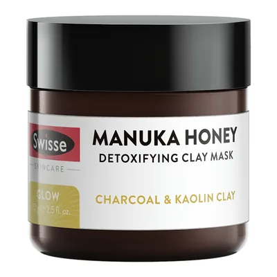 Swisse Manuka Honey Detoxifying Clay Mask With Charcoal Kaolin Clay 70g