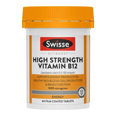 Swisse Ultiboost High Strength Vitamin B12 60 Tablets