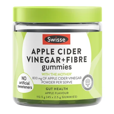 Swisse Apple Cider Vinegar + Fibre Gummies 45 Gummies