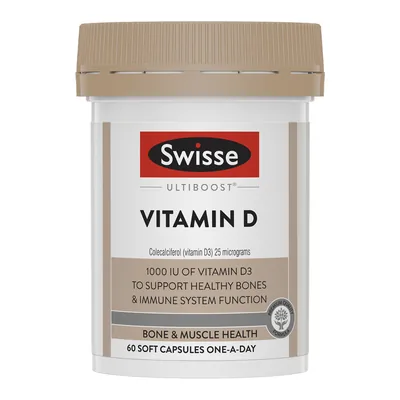 Swisse Ultiboost Vitamin D 60 Capsules